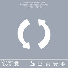 Aufkleber - Vector icon of white color on a gray background