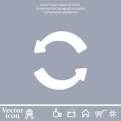 Aufkleber - Vector icon of white color on a gray background