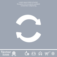 Aufkleber - Vector icon of white color on a gray background