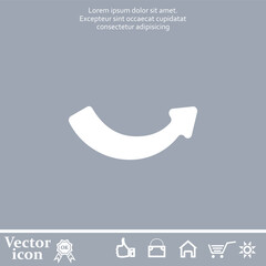 Aufkleber - Vector icon of white color on a gray background