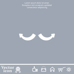 Aufkleber - Vector icon of white color on a gray background