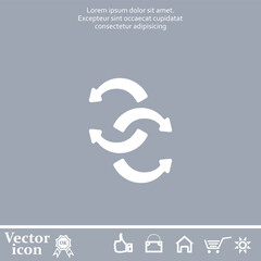 Aufkleber - Vector icon of white color on a gray background