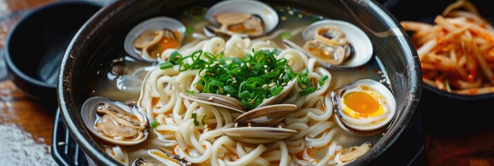 Poster - Seafood Noodle Soup with Clams