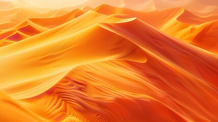 Orange and Tan Neon Wave Background