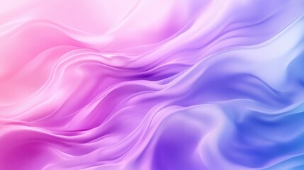 Poster - Gradient purple and blue background with abstract waves, suitable for dreamy and ethereal designs