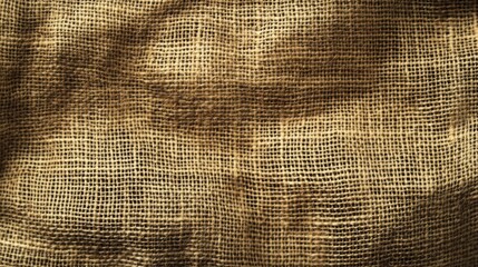 Poster - Rustic burlap texture background in natural beige tones, suitable for organic and handmade design themes.