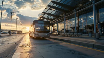 Canvas Print - Think of the efficiency of an airport's shuttle service, transporting travelers seamlessly between terminals and parking areas.