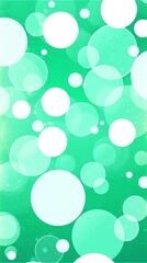 Poster - Bright green background features floating white bubbles, creating a calming and vibrant atmosphere for relaxation and inspiration, background