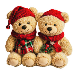 png plush teddy bears in christmas attire