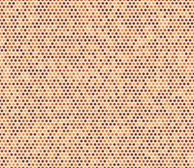 Poster - pattern of geometric shapes. rounded hexagons mosaic cells with padding and inner solid cells. orang