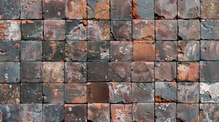 Wall Mural - Wallpaper with brick pattern for background image featuring construction materials texture.