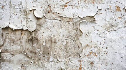 Poster - Background of aged white cement wall