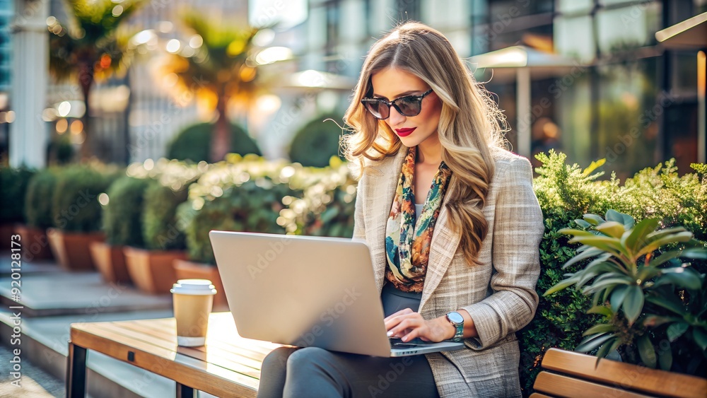 Supermodel as a digital nomad: A fashionable supermodel working ...