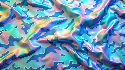 Sticker - Holographic camouflage pattern for futuristic designs, holographic, camouflage, pattern, futuristic, abstract, design