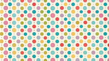 Sticker - Whimsical polka dot pattern with varying sizes and colors, whimsical, polka dots, pattern, colorful, fun, playful, abstract