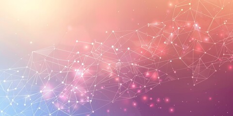 Poster - A captivating abstract background with soft colors and connected nodes, creating an intriguing visual effect
