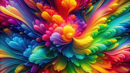 Wall Mural - abstract image of vibrant colors blending together in a mirage-like pattern, vibrant, colors, abstra