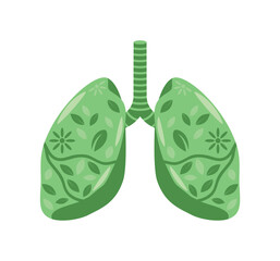 Canvas Print - clean air green human lungs