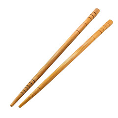 Two chopsticks are shown on a white background