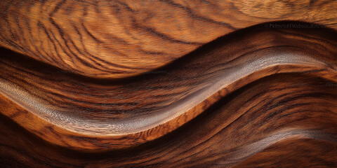 Aufkleber - Elegant dark wood texture background showing wavy grain pattern