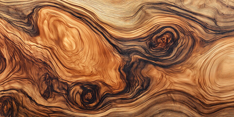 Aufkleber - Polished wood showing natural detailed wavy pattern background texture