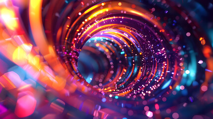 Wall Mural - A colorful spiral with a rainbow of colors. The spiral is very large and has a lot of detail. 