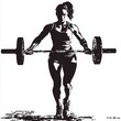 © CoreVisuals - A strong woman lifting a barbell, embodying strength and determination in a powerful fitness pose.