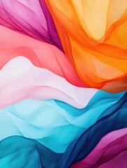 Poster - Flowing organic shapes in a soft pastel color palette create a captivating contemporary abstract digital art composition  The dynamic fluid design evokes a sense of tranquility and visual interest