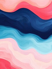 Poster - Flowing organic pastel colored shapes and forms in a soft fluid and abstract design  Delicate airy and minimal composition with a serene calming and contemporary aesthetic