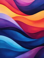Poster - Mesmerizing abstract artwork featuring flowing organic forms and vibrant color gradients creating a dynamic and visually captivating digital composition