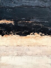 Aufkleber - Muted tones and irregular geometric shapes come together in a sophisticated abstract art composition creating a harmonious and visually captivating digital artwork