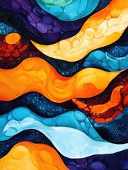 Poster - Captivating abstract art composition featuring fluid intertwined shapes in a modern minimalist style  The dynamic organic forms create a sense of movement and connection