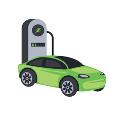 Canvas Print - electric car charging station