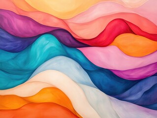 Poster - Captivating digital artwork featuring organic forms with overlapping transparency effects layered in an abstract ethereal composition  This contemporary generative art piece showcases a modern
