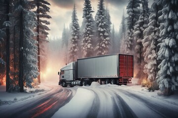 Snowy Truck Journey