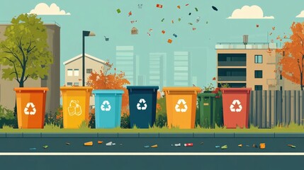 Poster - Recycling Pledge Community Commitment Board Flat Design A visual representation of a community s commitment to sustainability environmental conservation
