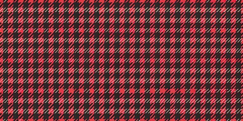 Wall Mural - Houndstooth seamless pattern in red and black check plaid for fabric, jacket, skirt, scarf, houndstooth, seamless, pattern, check