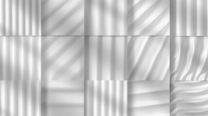 Poster - Minimalist design featuring white and silver textures