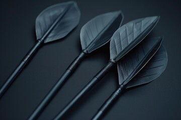 Poster - Black arrows on a dark background
