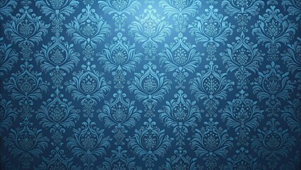 Elegant blue wallpaper with intricate floral patterns , blue, wallpaper, decor, design, texture, floral, vintage, background