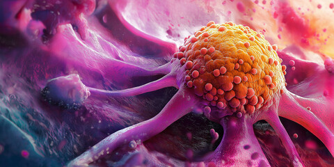 Poster - Cancer cell mutating and dividing in human body