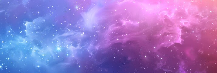 Wall Mural - A breathtaking and stunning display of vibrant colors brilliantly depicting cosmic clouds within a galactic setting