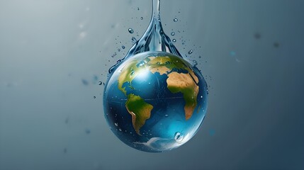 earth and water drop