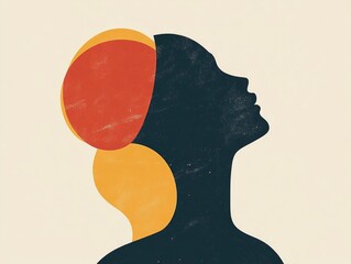 Poster - Minimalist abstract art piece that evokes a sense of hope and positivity through the use of clean geometric lines and a flat sophisticated design The composition and color palette create a harmonious