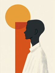 Poster - Captivating abstract art with emotive resonance and minimalist execution showcasing a flat design with a vibrant color palette dynamic shapes and a contemporary visually stunning composition