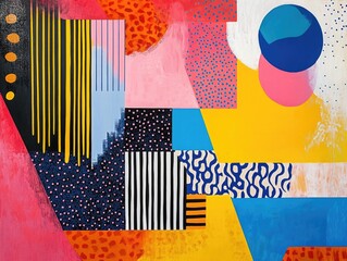 Poster - Mesmerizing Modern Abstract Shapes with Playful Patterns Creative and Fun Digital Artwork Featuring Vibrant Colors Geometric Designs and Fluid Compositions