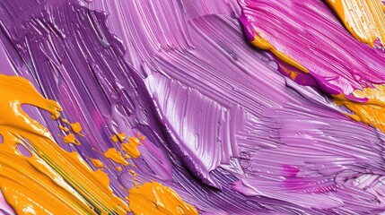 Aufkleber - Colorful strokes intertwine to create a vibrant blend of purple and gold, showcasing artistic expression and the joy of creative exploration