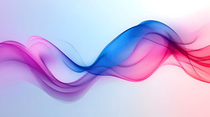 Sticker - abstract wave design with flowing gradients in blue, pink, and purple hues.