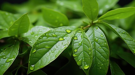 green leaves background  