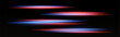 © Likanaris - Speed lines light effect, glowing magic rays, abstract neon lines. Police or car lights in motion concept. Vector illustration.